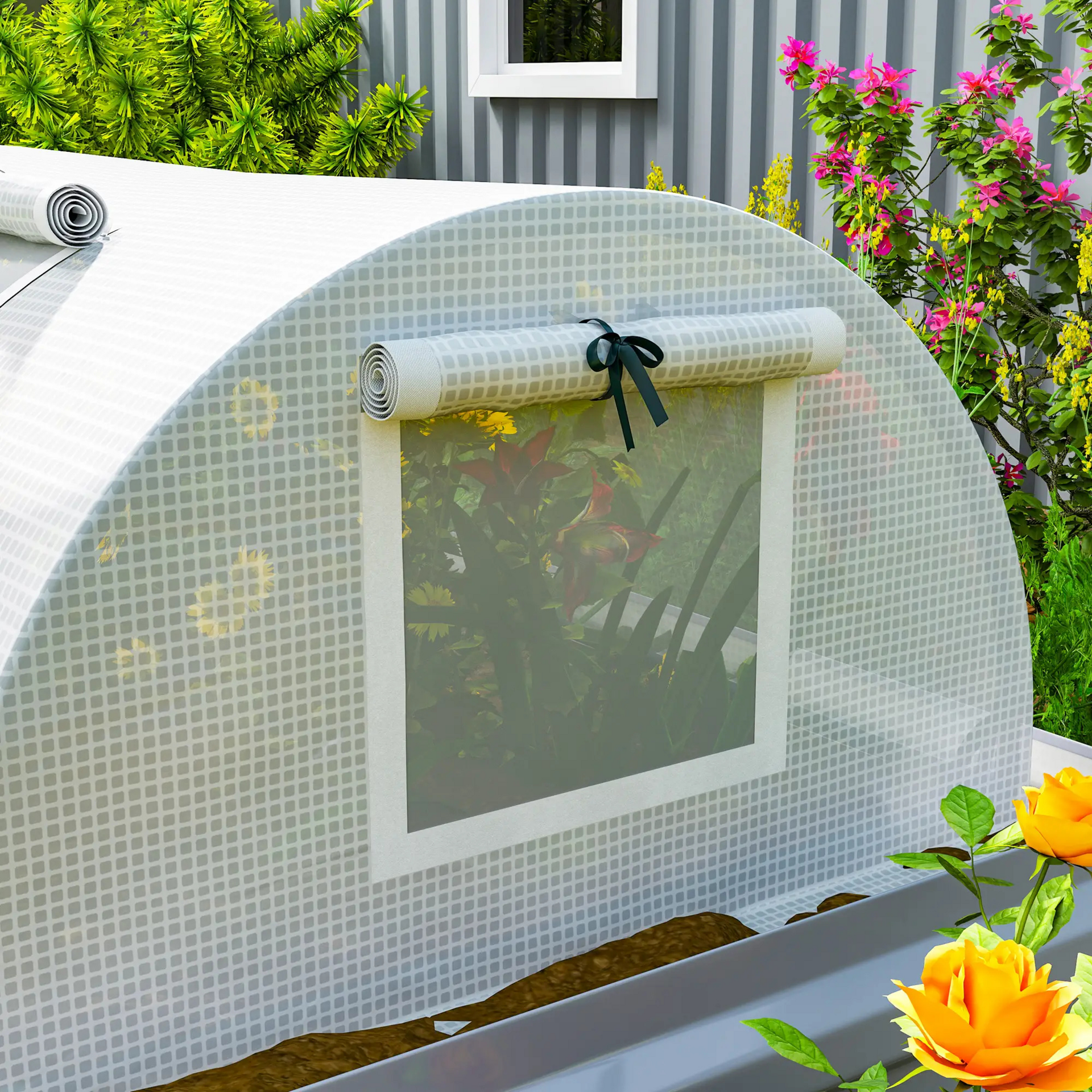Witte foliekas 3 meter – bescherm jonge planten tegen kou en wind