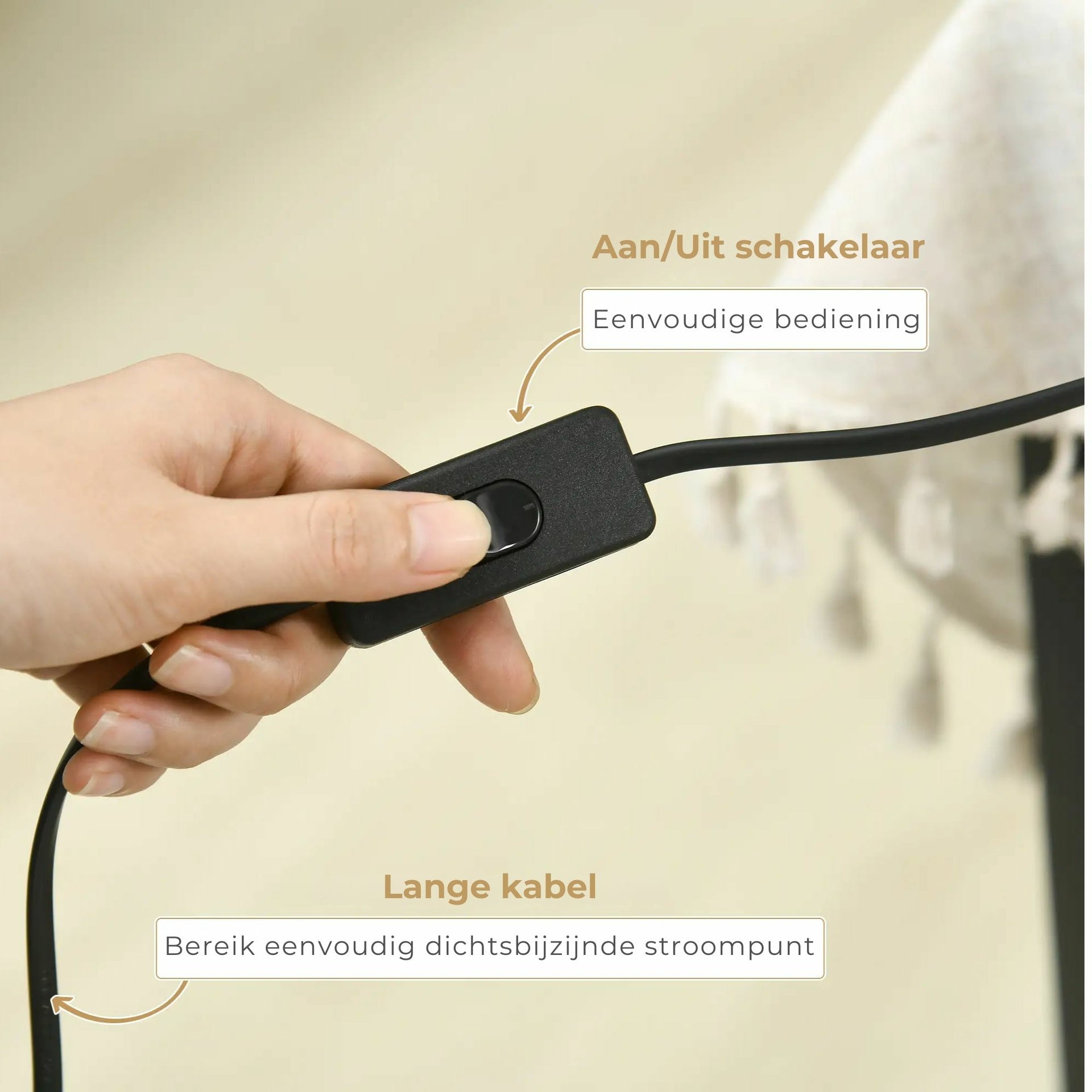 Verstelbare bureaulamp bamboe wit – 40 W energiezuinig
