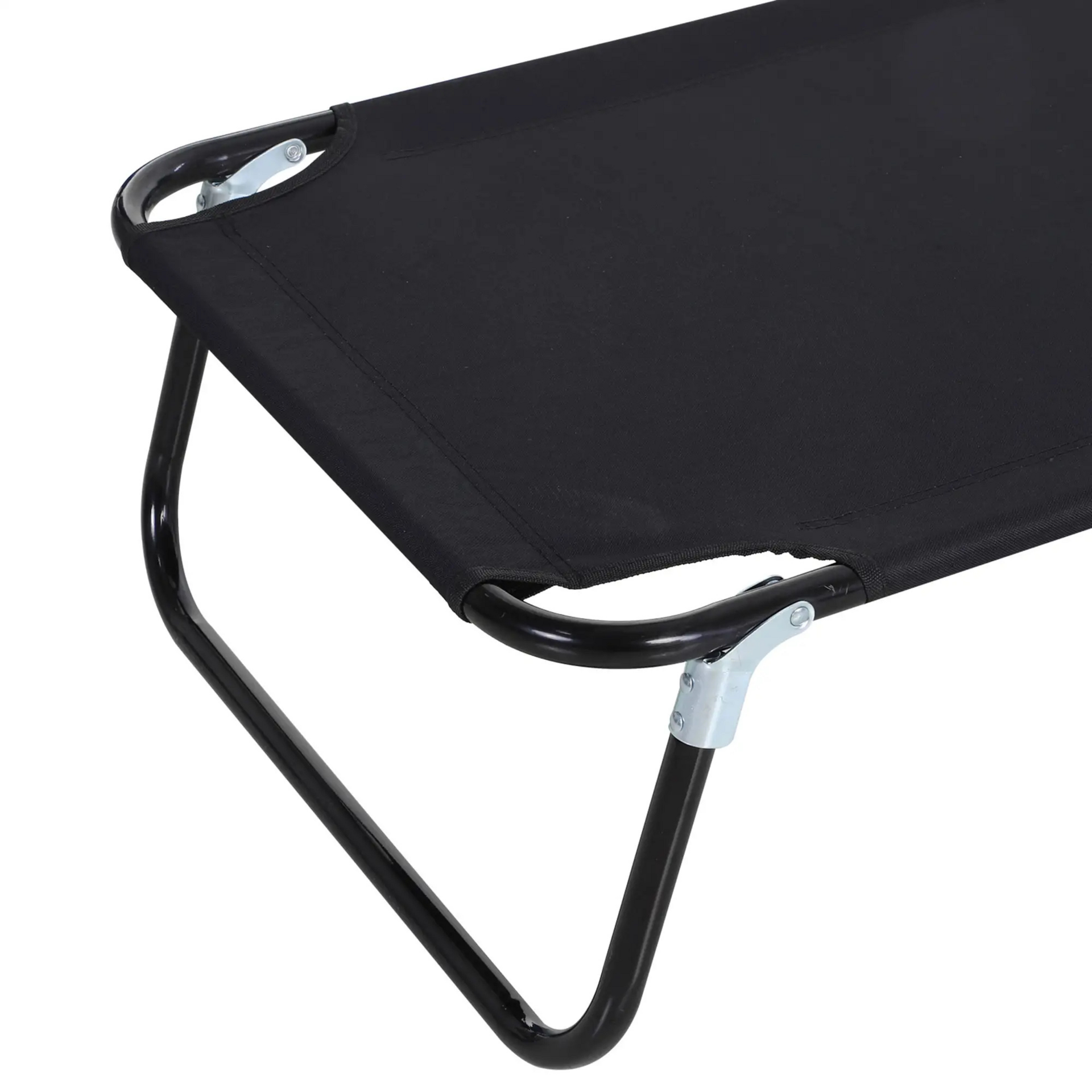 Verstelbaar zwart ligbed 188x56 cm – 5 rugstanden en ademend textiel