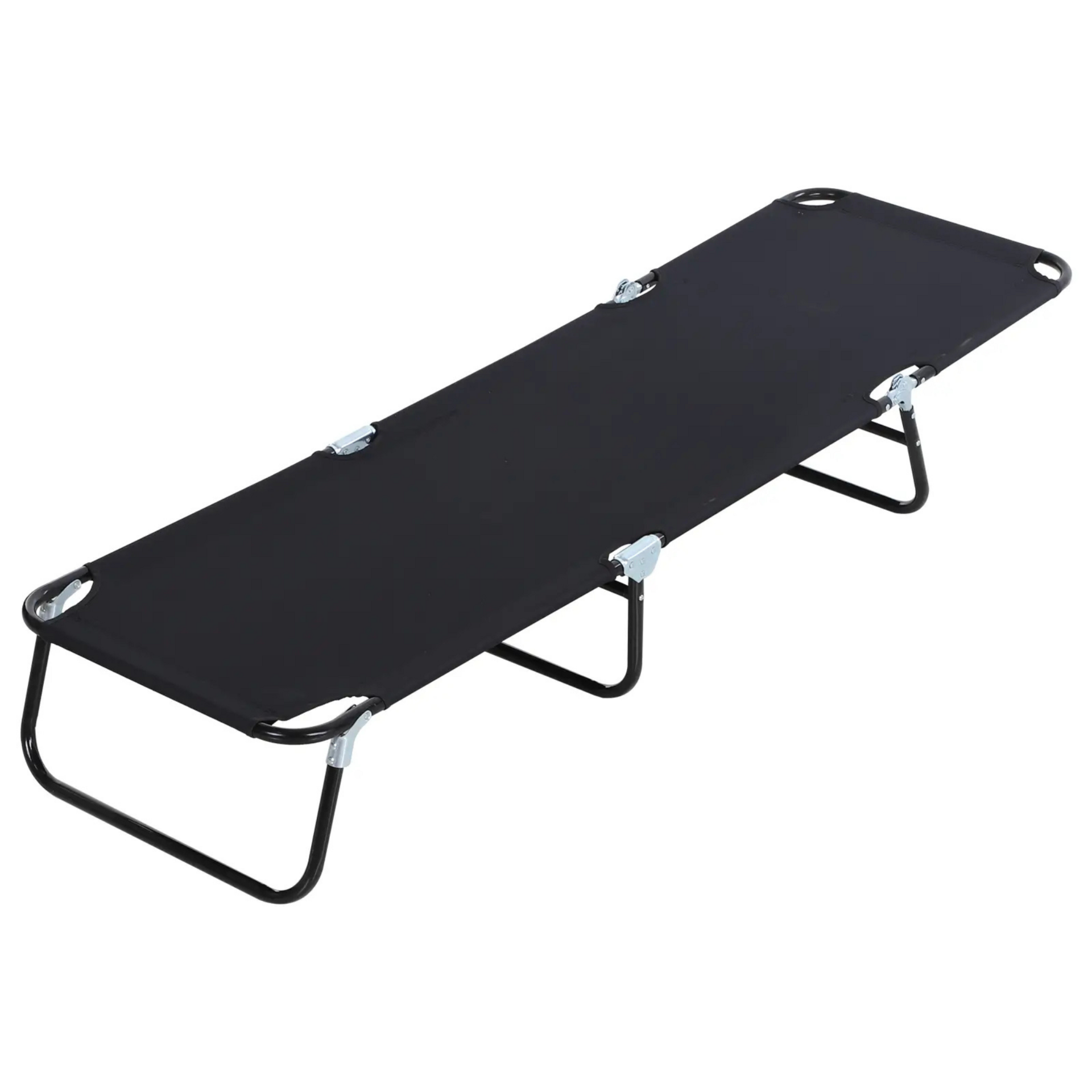 Verstelbaar zwart ligbed 188x56 cm – 5 rugstanden en ademend textiel