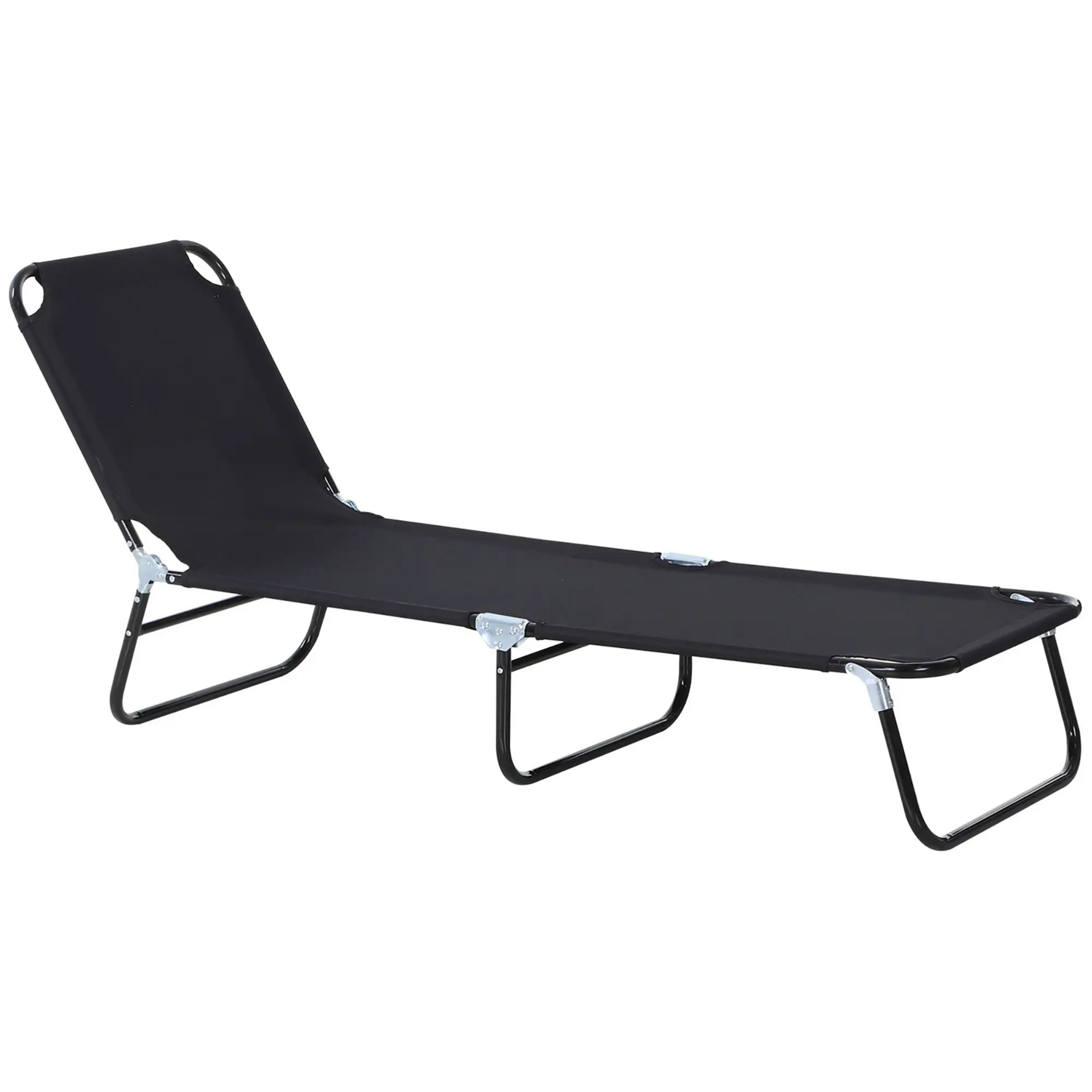 Verstelbaar zwart ligbed 188x56 cm – 5 rugstanden en ademend textiel