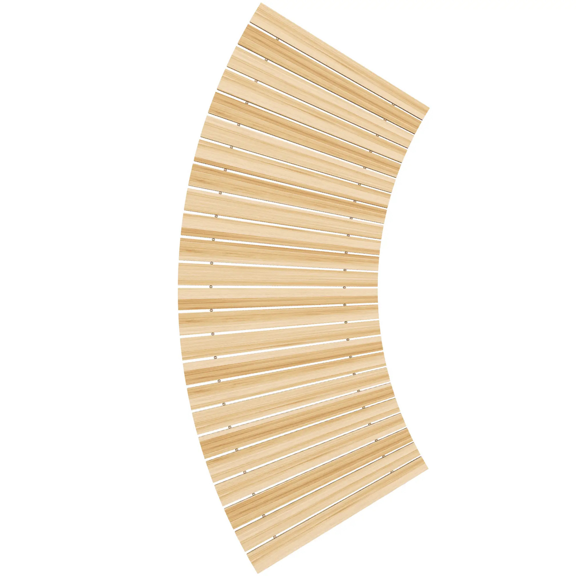 Gebogen uitrolbaar tuinpad 120x47 cm – weerbestendig vurenhout voor tuin en balkon