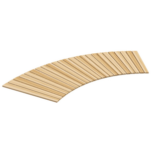 Gebogen uitrolbaar tuinpad 120x47 cm – weerbestendig vurenhout met natuurlijke uitstraling voor tuin en balkon gebruik