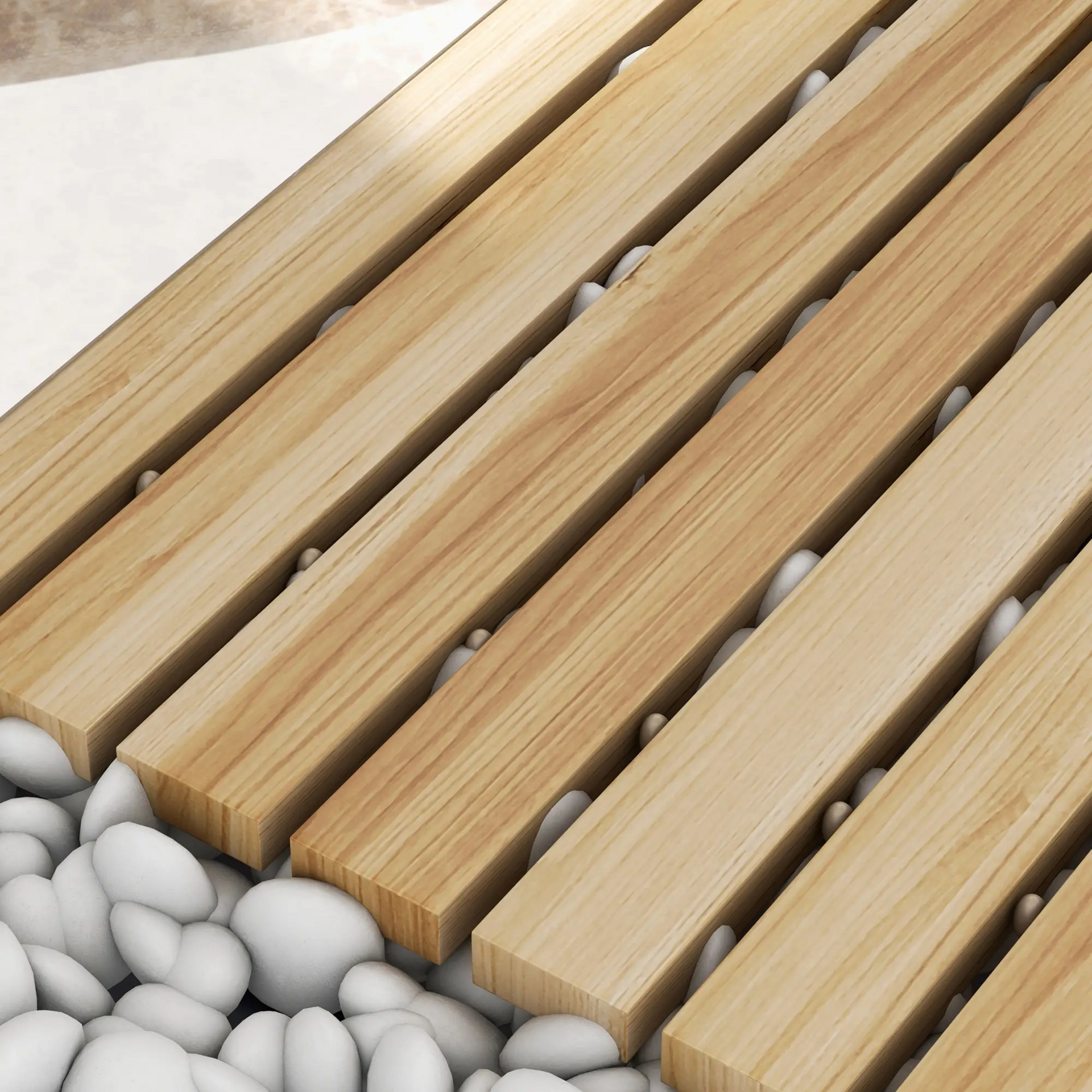 Uitrolbaar houten tuinpad 120x47 cm – weerbestendig vurenhout voor tuin en balkon