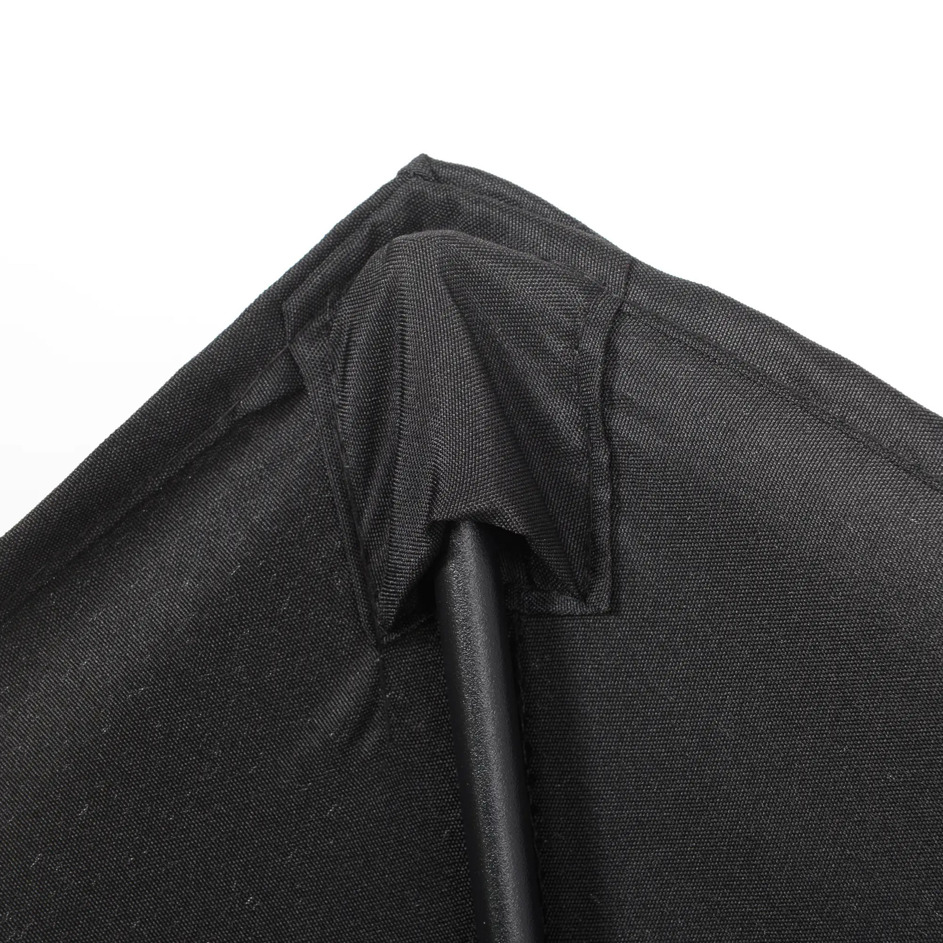 Zwarte parasol Ø196 cm – lichtgewicht met push-up mechanisme en ventilatie