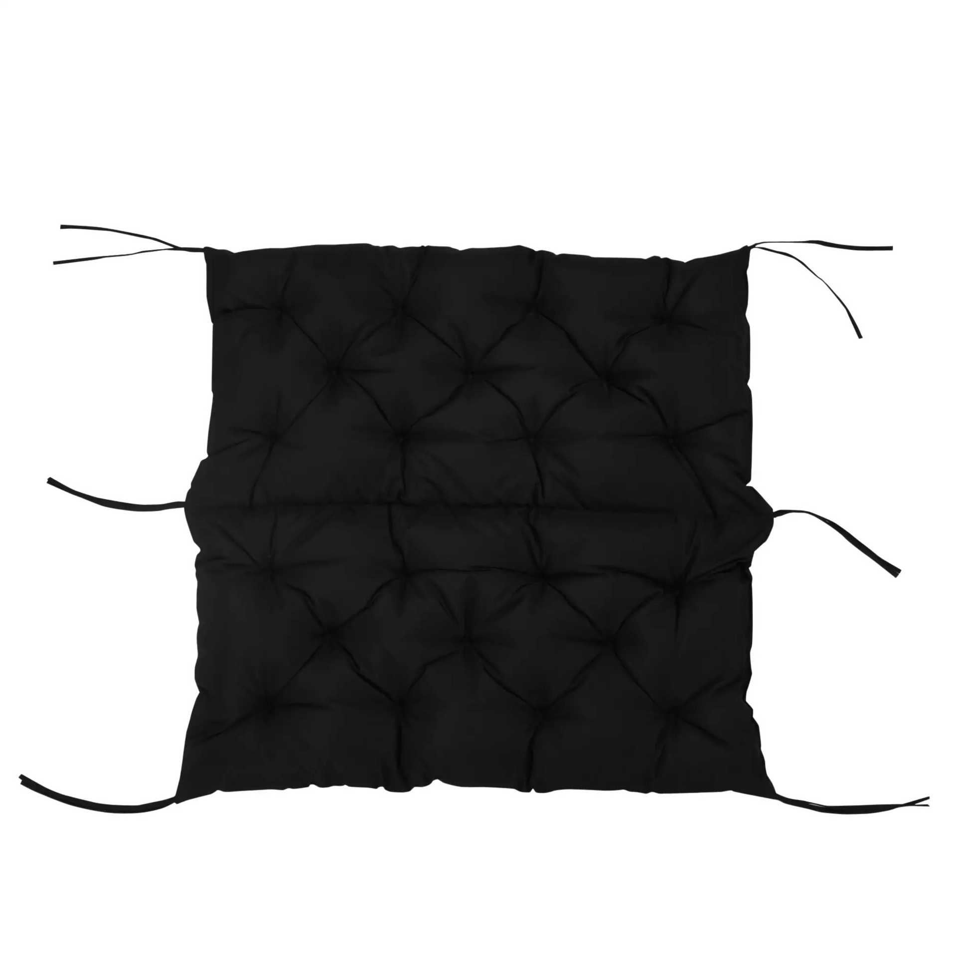Zwart 3-zits tuinkussen 100x98x8 cm – comfortabel en stevig voor tuinbanken
