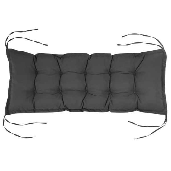Zwart tuinkussen 100x40x10 cm – dik comfort met stijlvolle afwerking