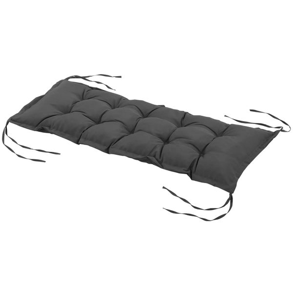 Zwart tuinkussen 100x40x10 cm – dik comfort met stijlvolle afwerking