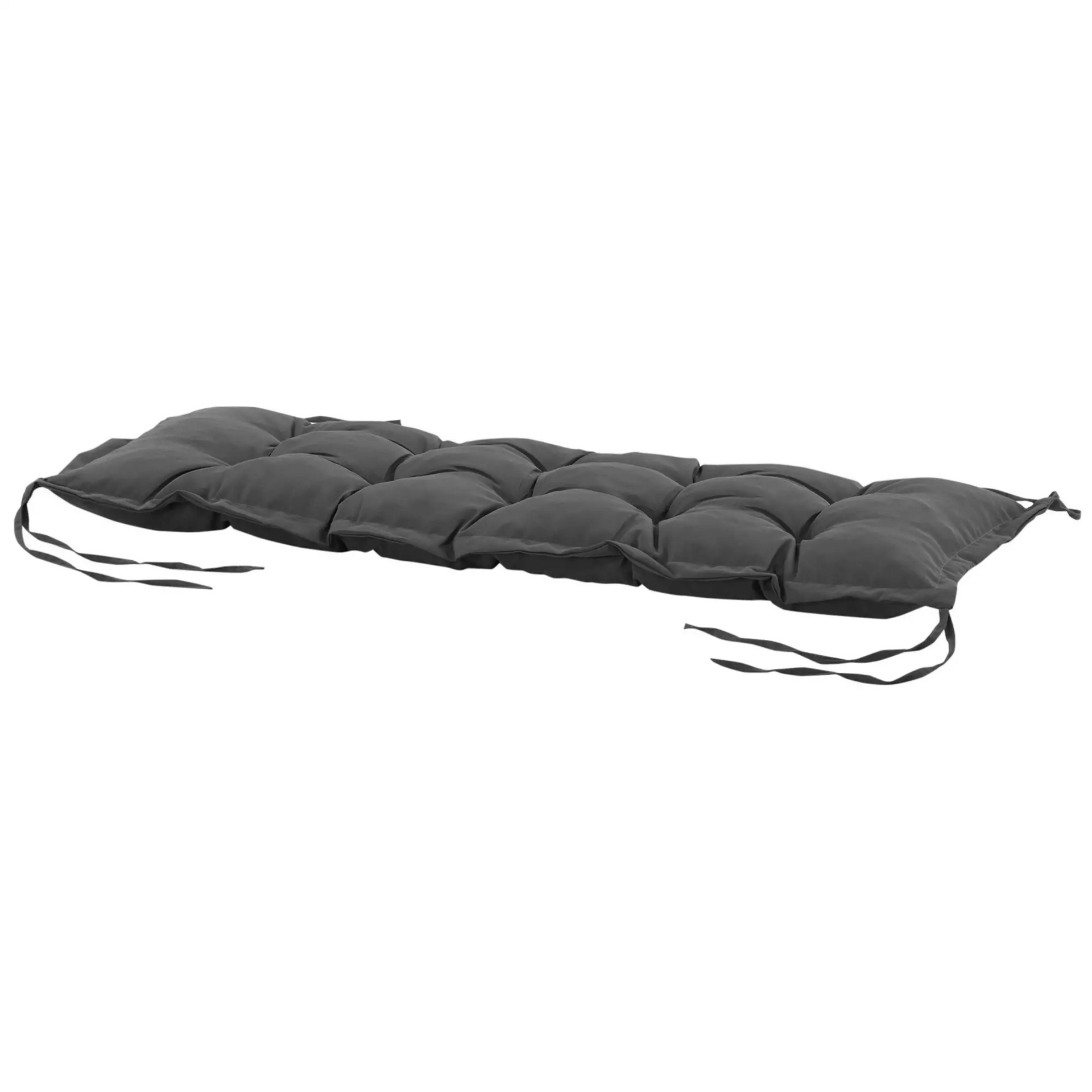 Zwart tuinkussen 100x40x10 cm – dik comfort met stijlvolle afwerking