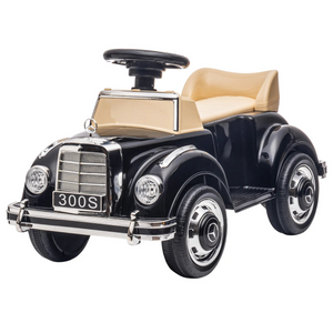 Loopauto Mercedes-Benz 300S zwart – met opbergruimte en antikantelbeveiliging, retro design en comfortabele zit voor kinderen