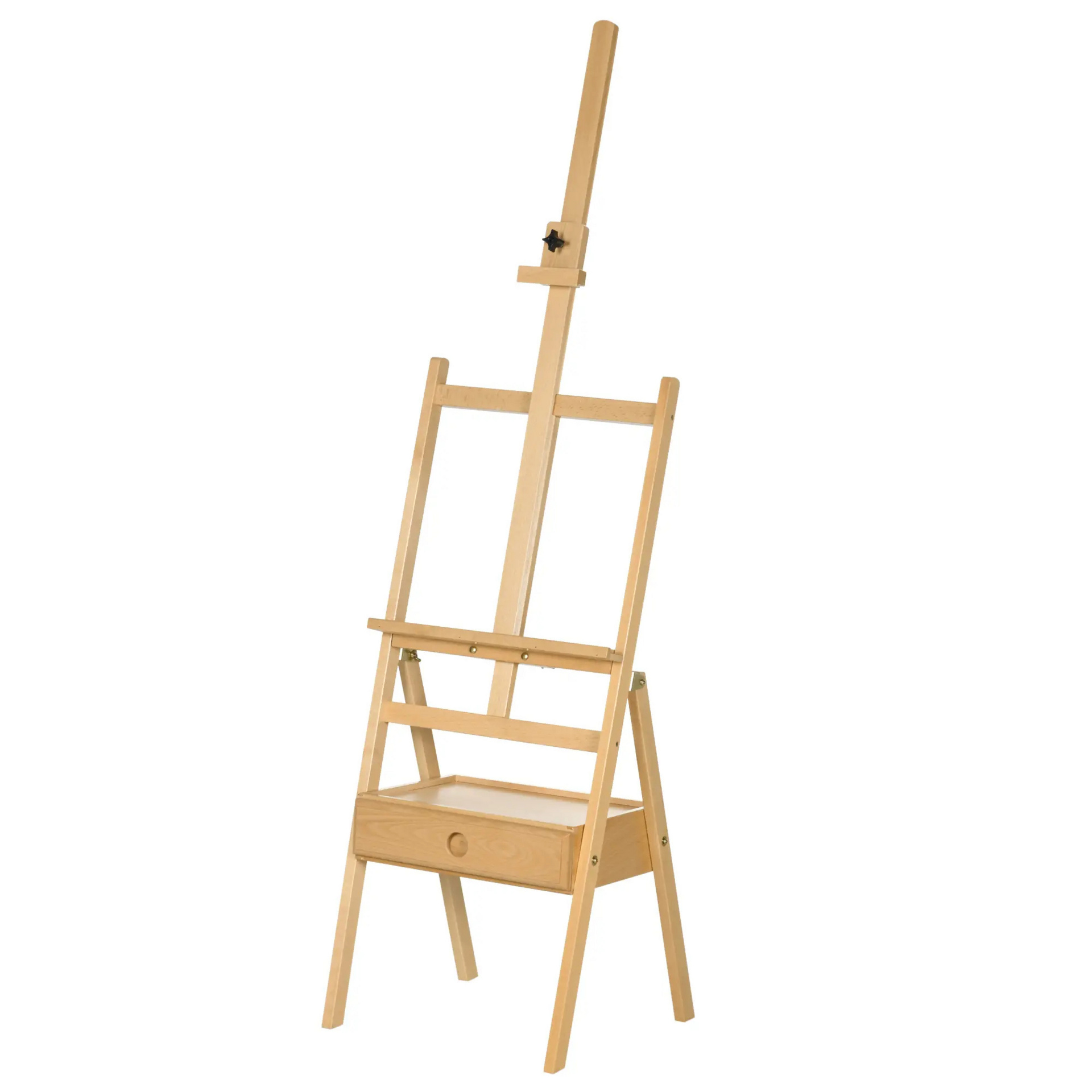 Verstelbare schildersezel met lade voor comfortabel schilderen. 150-190 cm