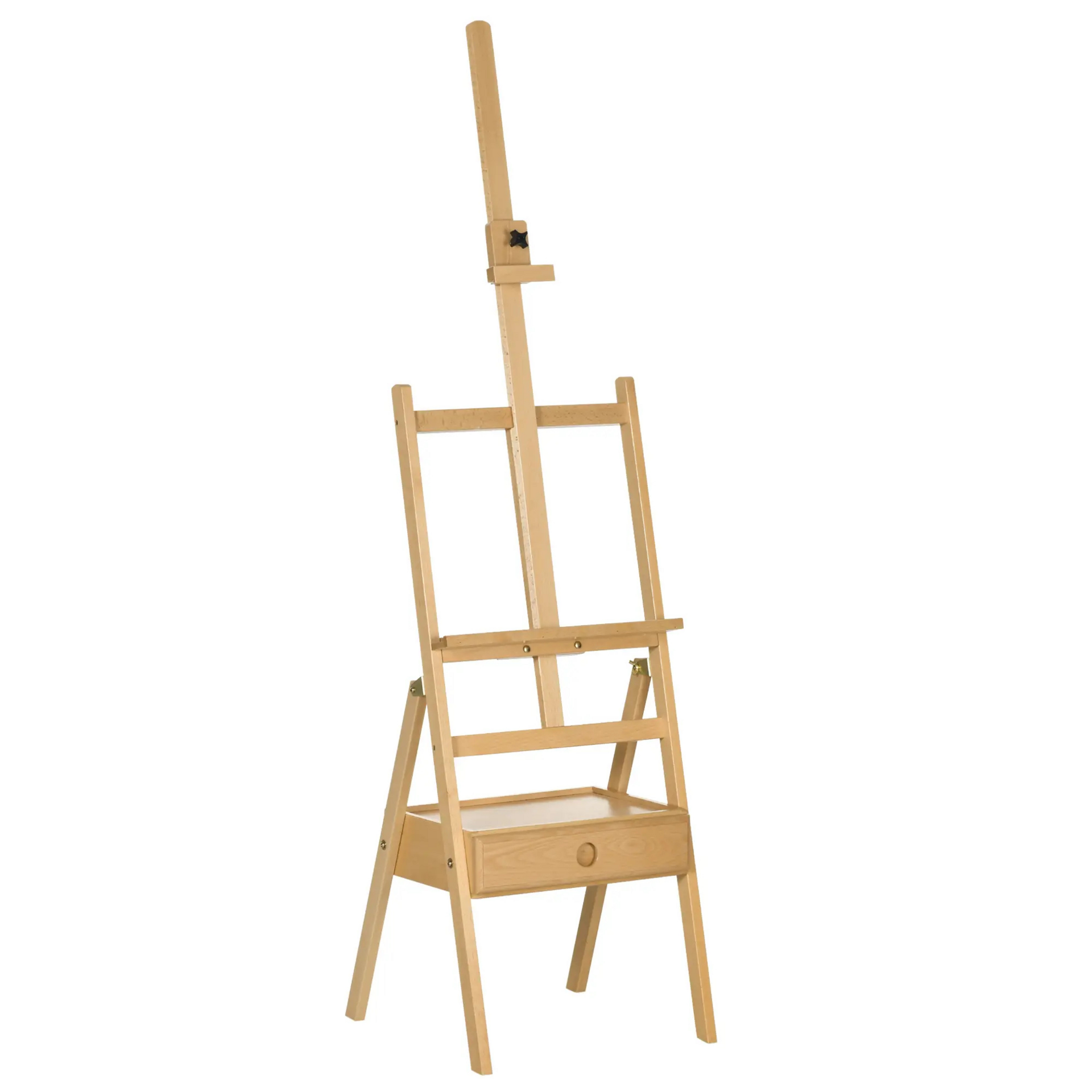 Verstelbare schildersezel met lade voor comfortabel schilderen. 150-190 cm