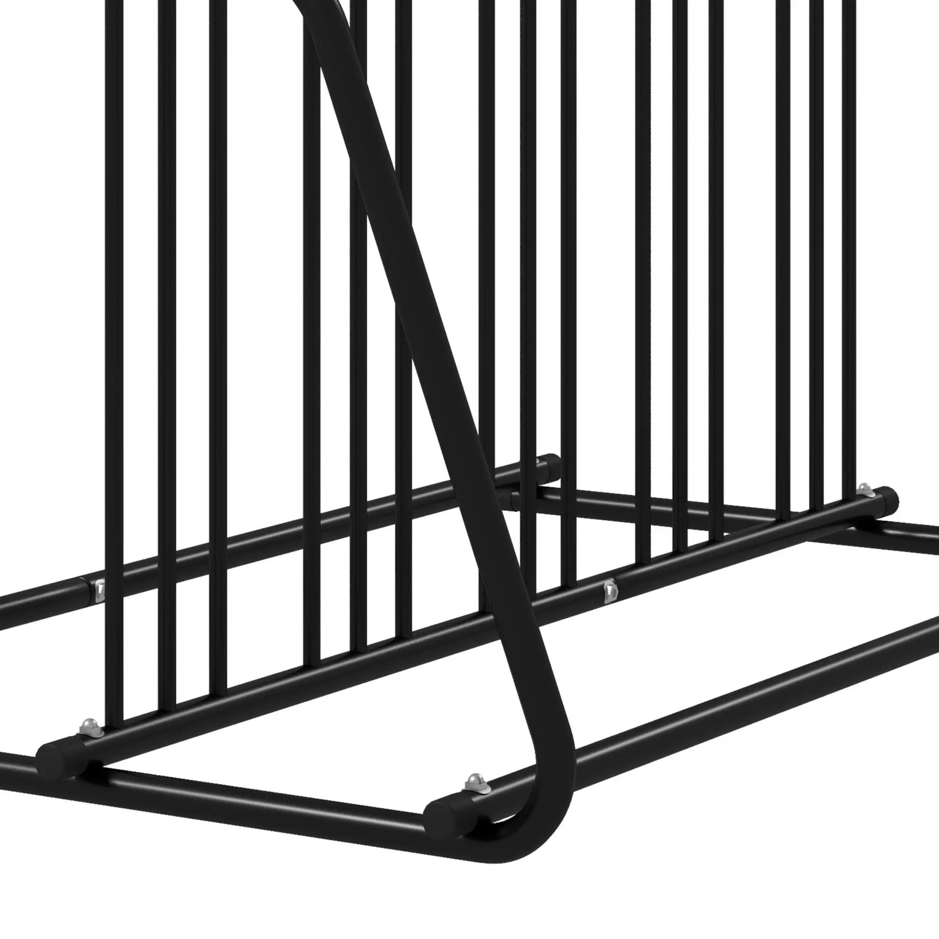 Fietsenrek zwart staal 155x100x75 cm – geschikt voor 4 fietsen