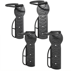 Fietsenrek fiets wandbeugel set van 4 - Geschikt voor 4 fietsen - Zwart, stevig en ruimtebesparend muurbevestiging systeem