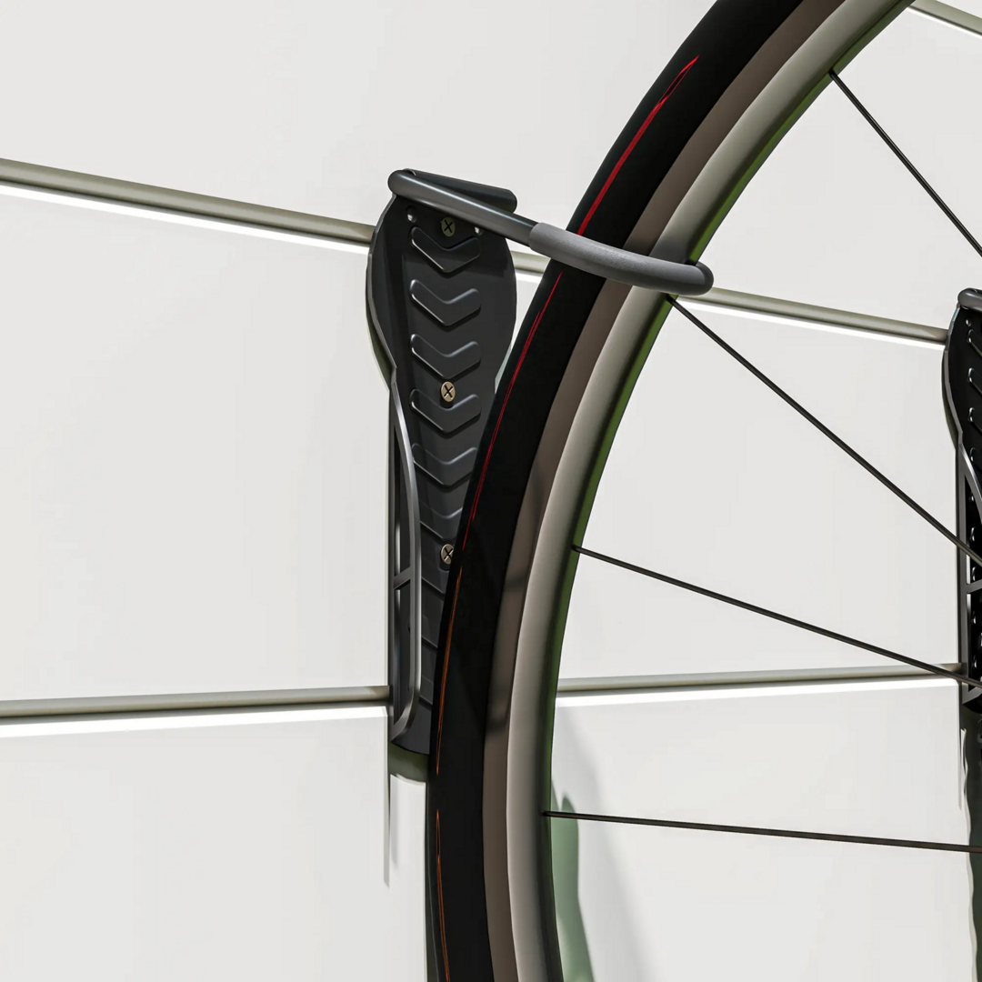 Fietsenrek fiets wandbeugel set van 4 - Geschikt voor 4 fietsen - Zwart