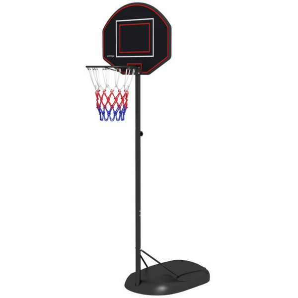 Basketbalstandaard verstelbaar 1,7–2,3 m met ring voor buitenplezier