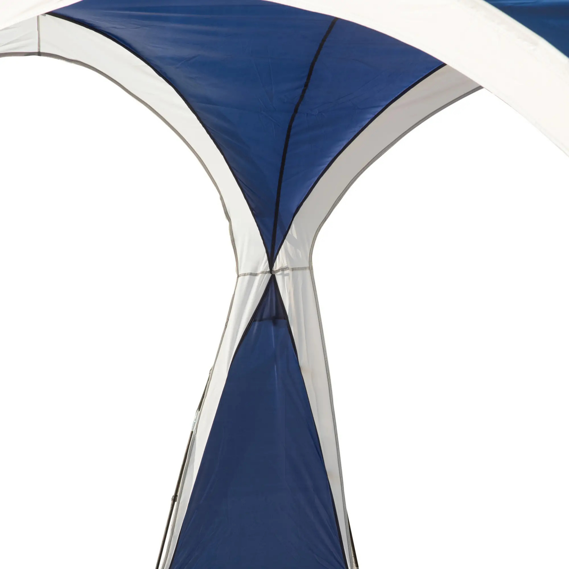Blauw tuinpaviljoen partytent 3,5x3,5 m met koepeldak voor tuinfeest of schaduw