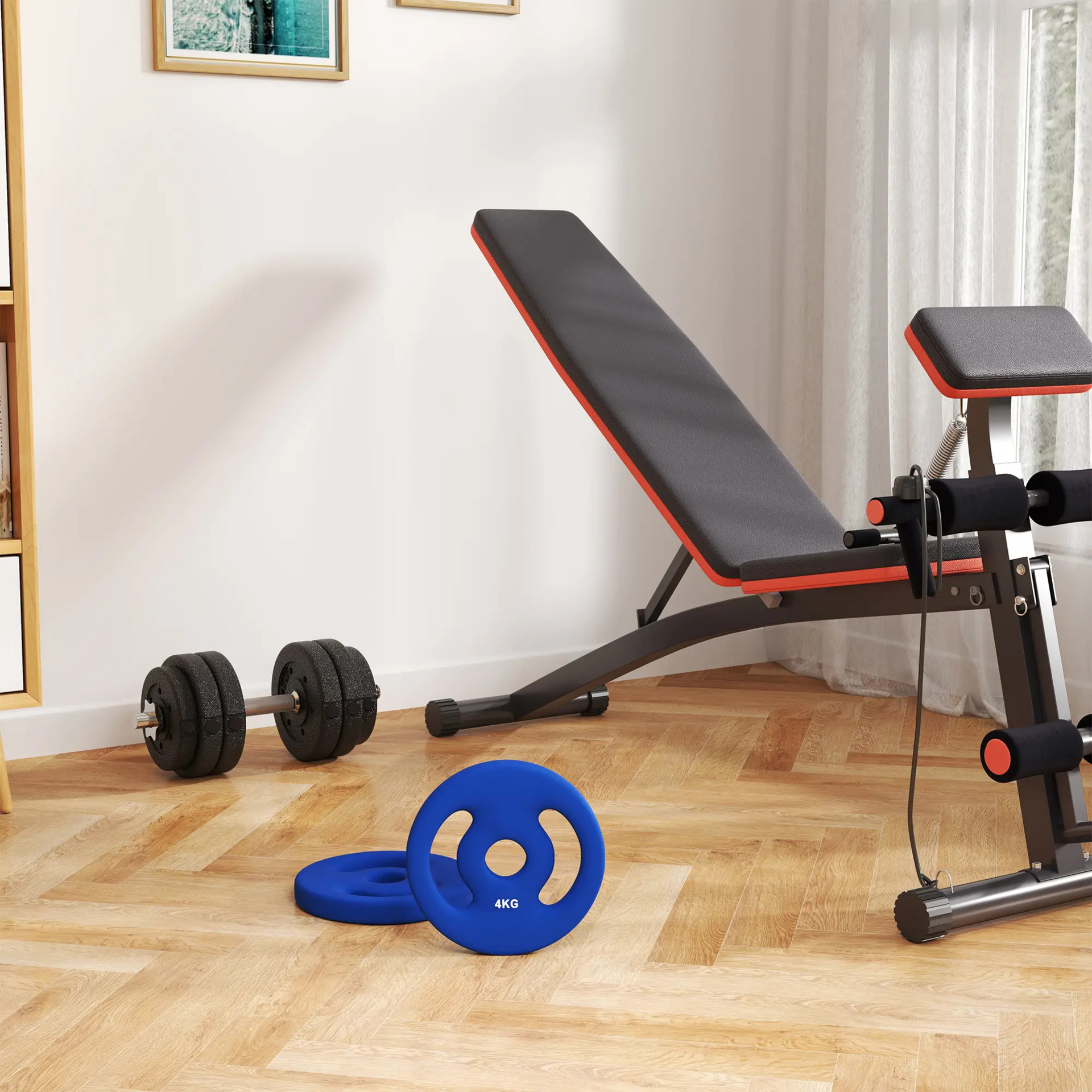 Halterschijven set van 2×4 kg voor krachttraining en spieropbouw