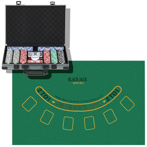 Complete pokerset met 400 chips koffer en pokermat – ideaal voor jouw eigen pokeravond thuis spelen met alles inbegrepen