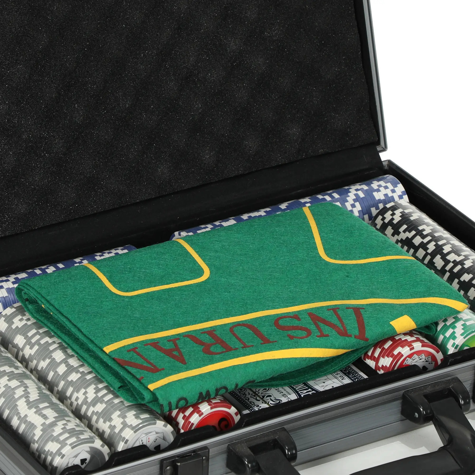Complete pokerset met 400 chips, koffer en pokermat – alles voor jouw eigen pokeravond