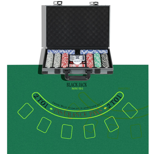 Complete pokerset met 400 chips, koffer en pokermat – alles voor jouw eigen pokeravond