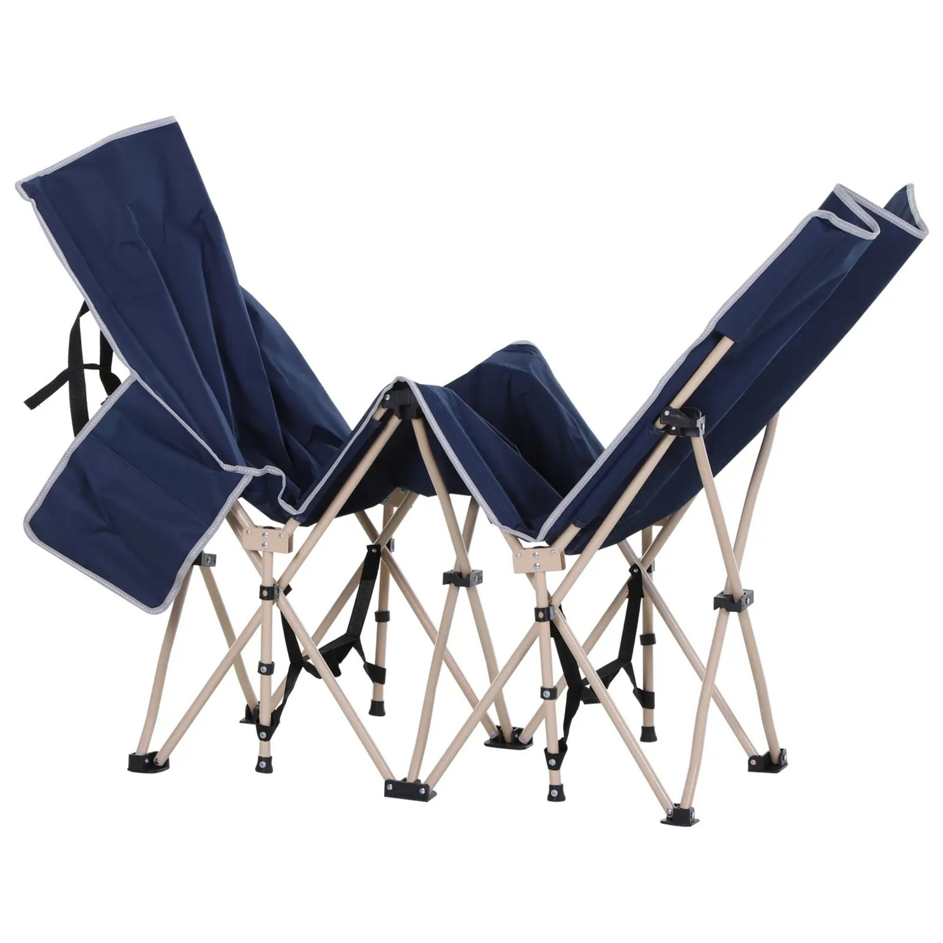Blauwe opvouwbare stretcher 190x68x52 cm – voor camping of logeerplek