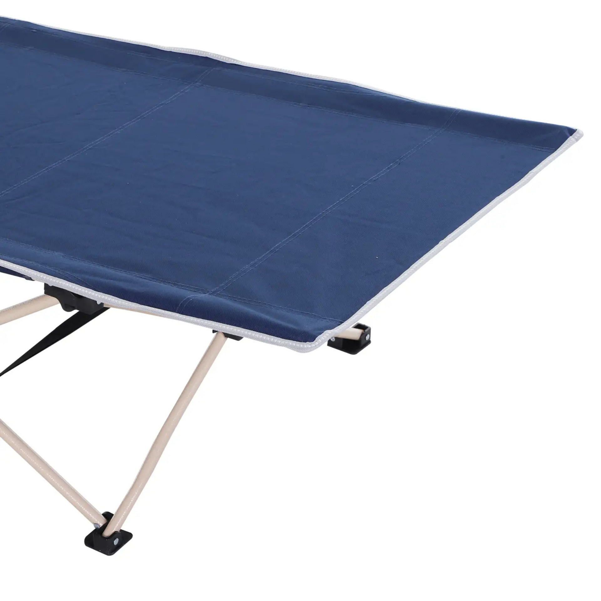 Blauwe opvouwbare stretcher 190x68x52 cm – voor camping of logeerplek