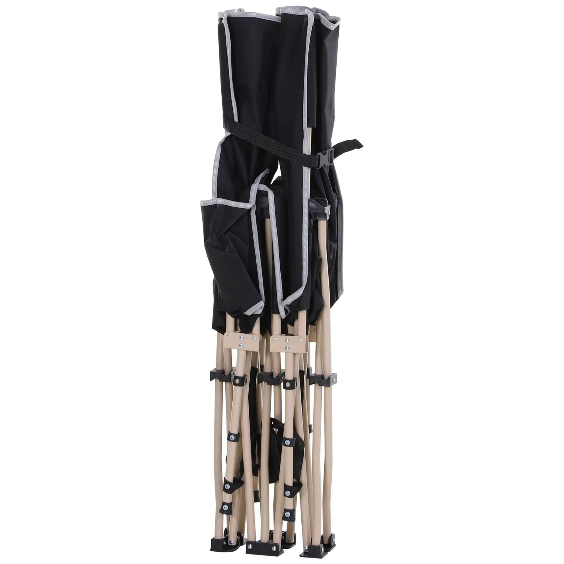 Zwarte opvouwbare stretcher 190x68x52 cm – kamperen of logeren