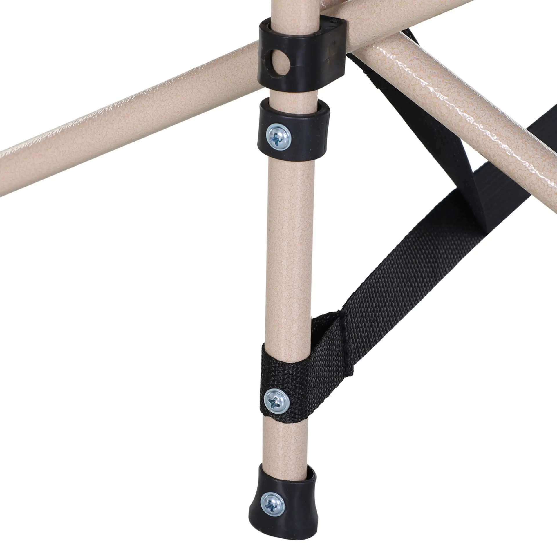 Zwarte opvouwbare stretcher 190x68x52 cm – kamperen of logeren