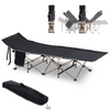 Zwarte opvouwbare stretcher 190x68x52 cm – kamperen of logeren