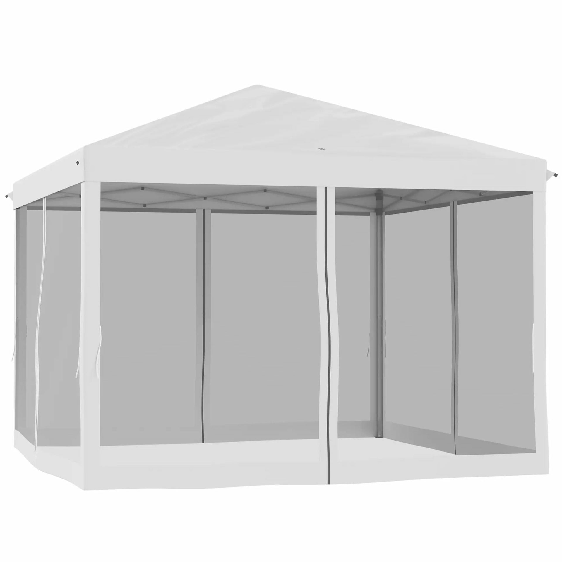 Wit tuinpaviljoen partytent paviljoen zonwering 3x3 meter