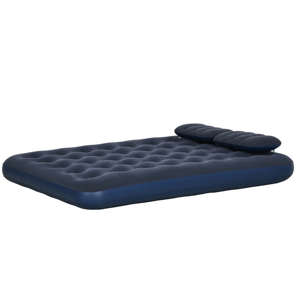 Blauw luchtbed 2-persoons 203x152x22 cm – comfortabel kampeerbed
