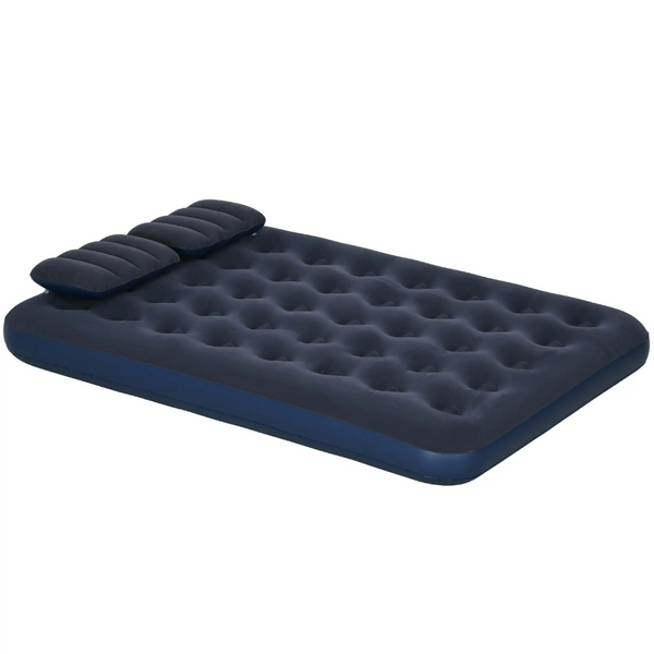 Blauw luchtbed 2-persoons 203x152x22 cm – comfortabel kampeerbed