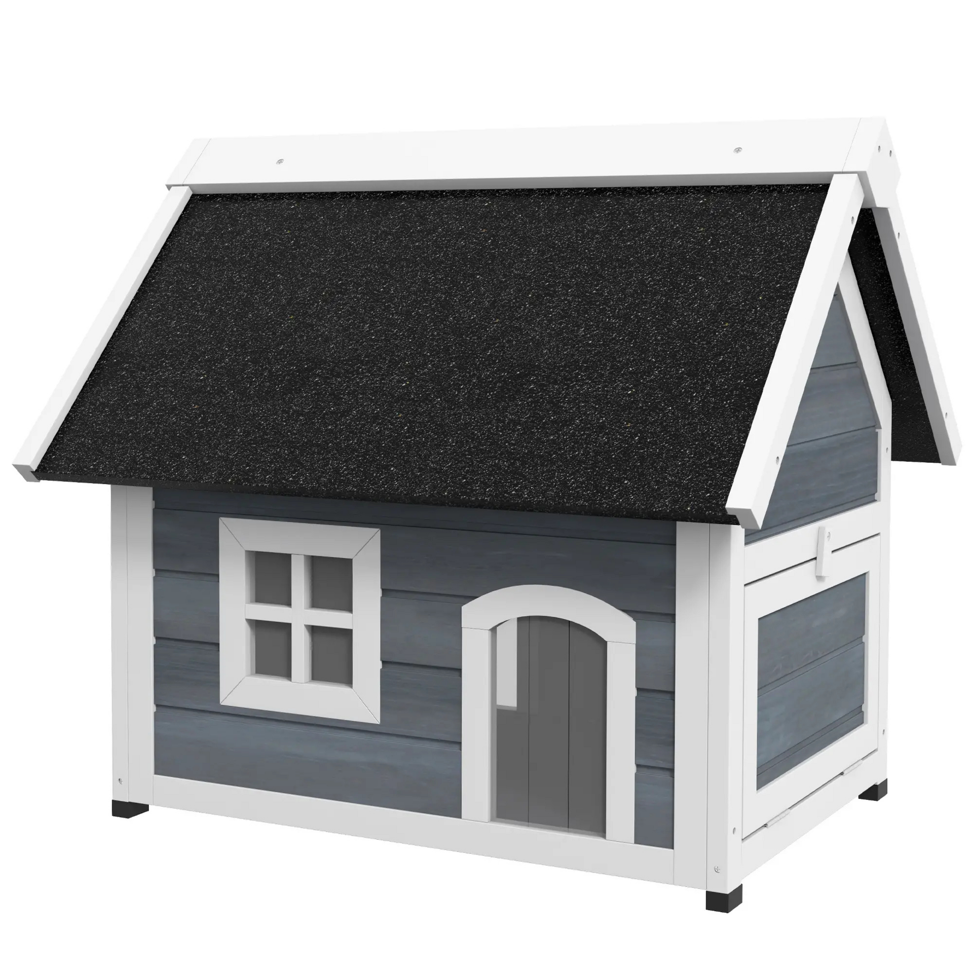 Kattenhuis voor buiten – comfortabel kattenhok voor katten  77 x 58 x 68 cm