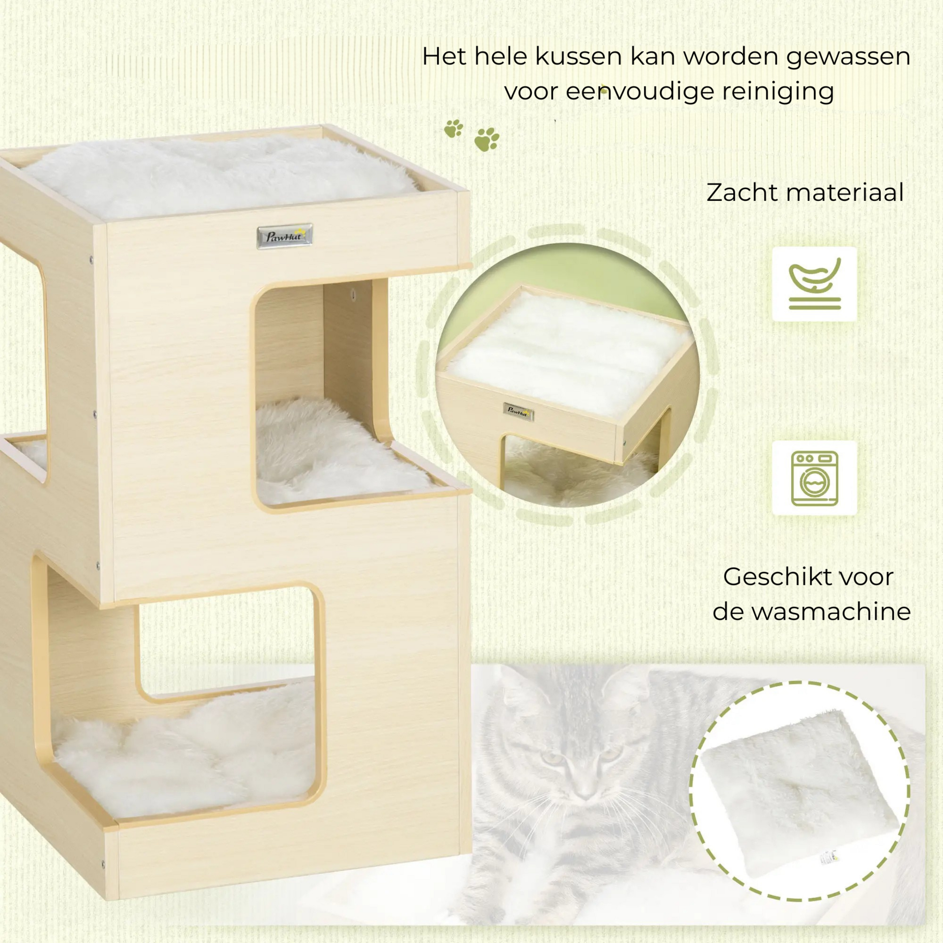 Krabpaal 34x34x60 cm – speelse en stabiele klimpaal voor katten