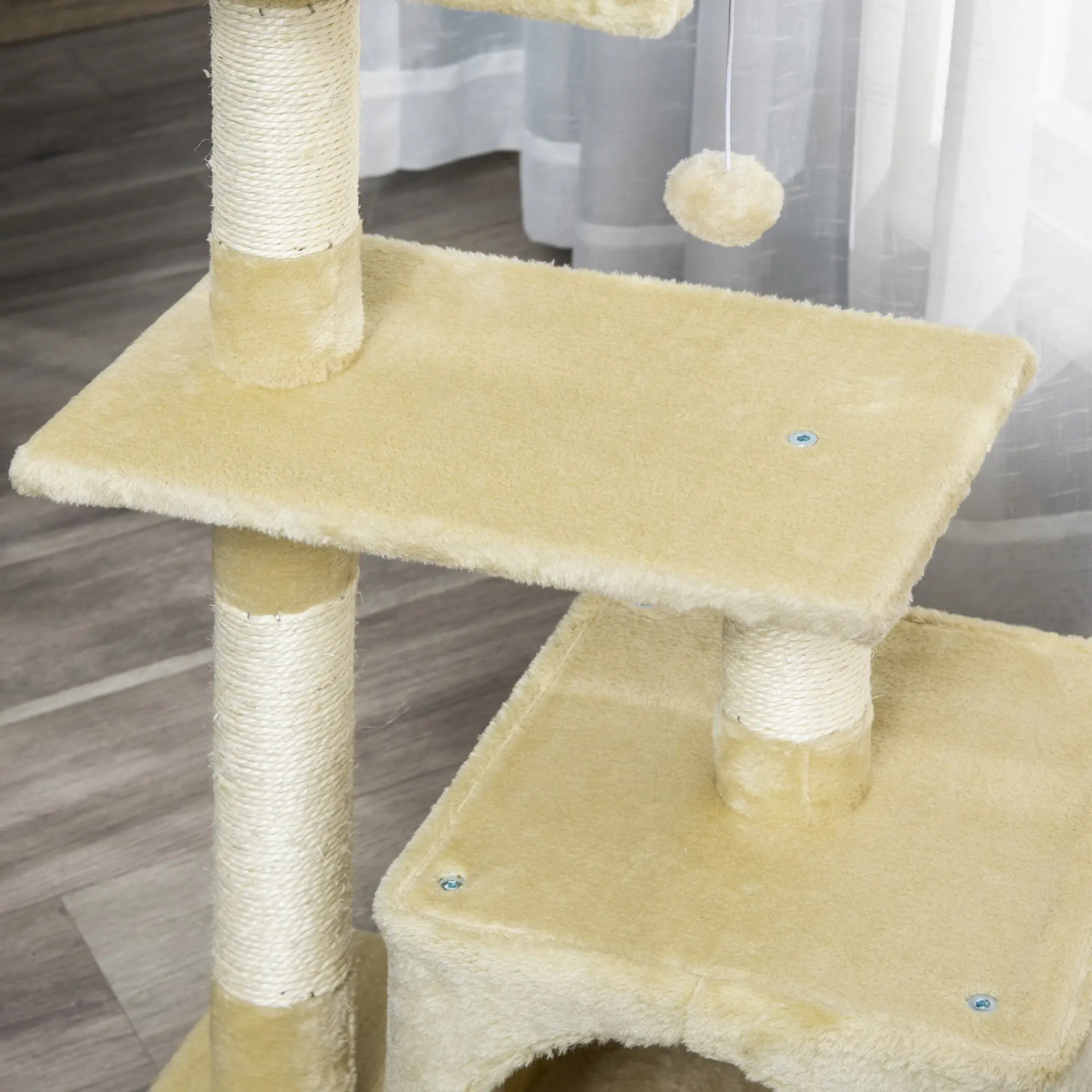 Krabpaal 50x30x81,5 cm – met klimtoren en sisalpalen