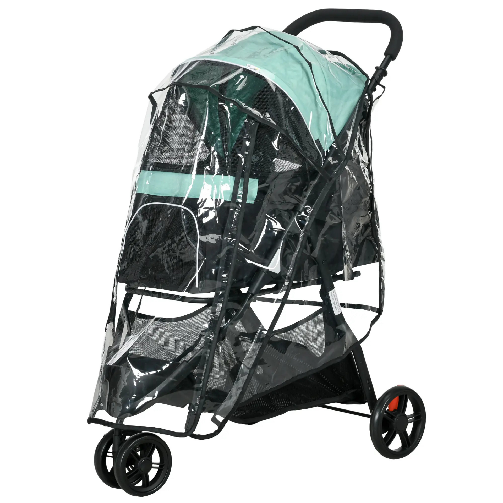 Hondenbuggy 67x45x96 cm – Blauw/groen opvouwbaar met opbergruimte