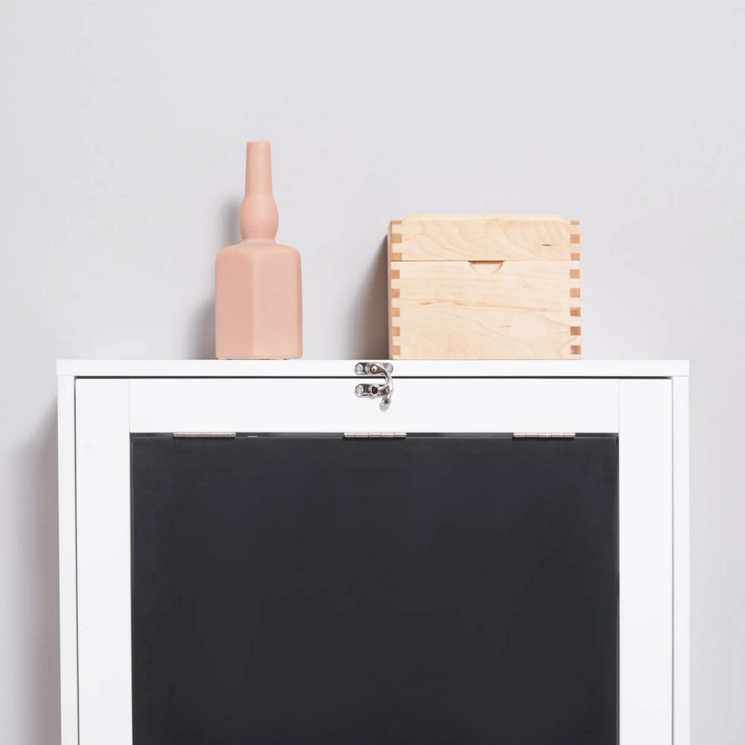 Opklapbaar wandbureau 60x94x147 cm – compacte werkplek met kast