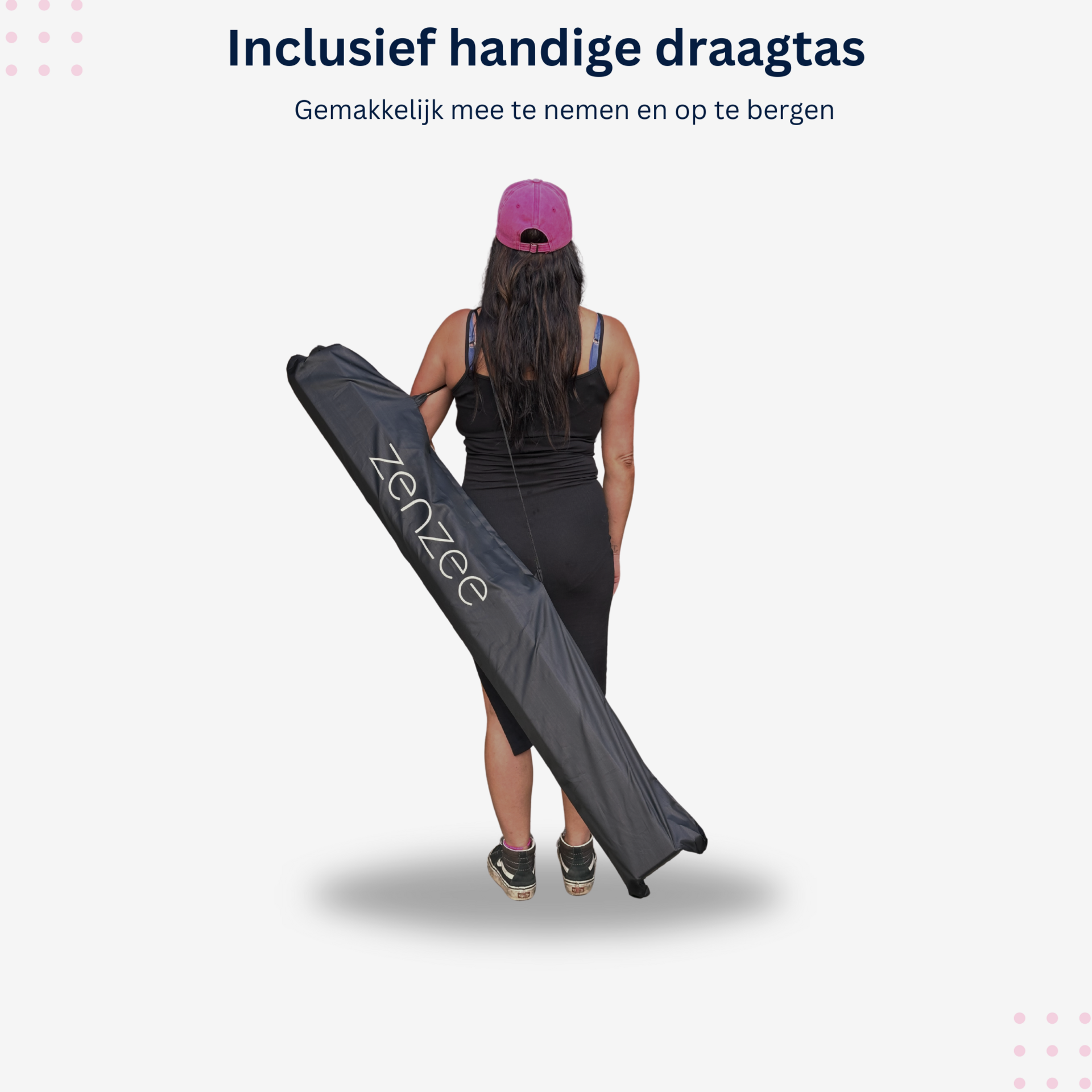 Turnbalk roze 300 cm – balans trainer met draagtas. Ideaal voor thuis|Zenzee