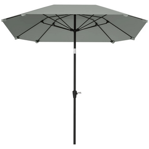 Donkergrijze tuinparasol 2,3 m – stabiele parasol voor buiten met metalen frame en uv-bestendig doek voor optimale schaduwverlening