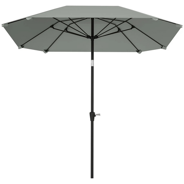 Donkergrijze tuinparasol 2,3 m – stabiele parasol voor buiten