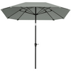 Donkergrijze tuinparasol 2,3 m – stabiele parasol voor buiten