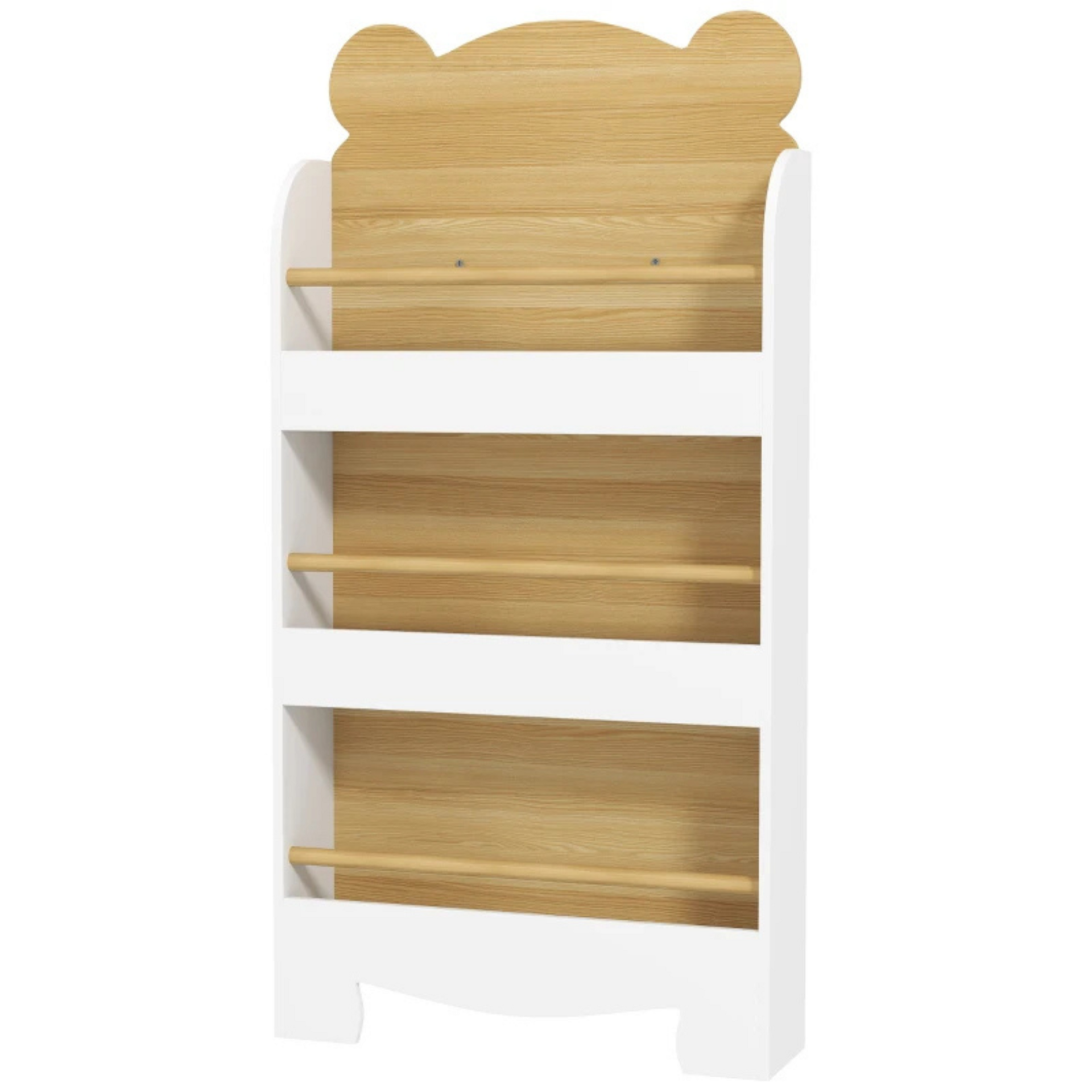 Witte boekenkast kinderkamer met opbergvakken 55x15x110cm