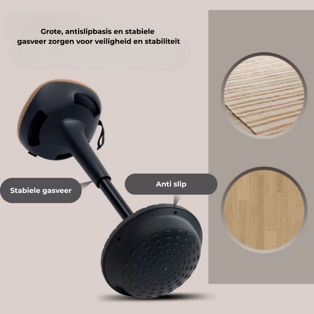Ergonomische balanskruk verstelbare zadelkruk 34x34 cm bureaukruk