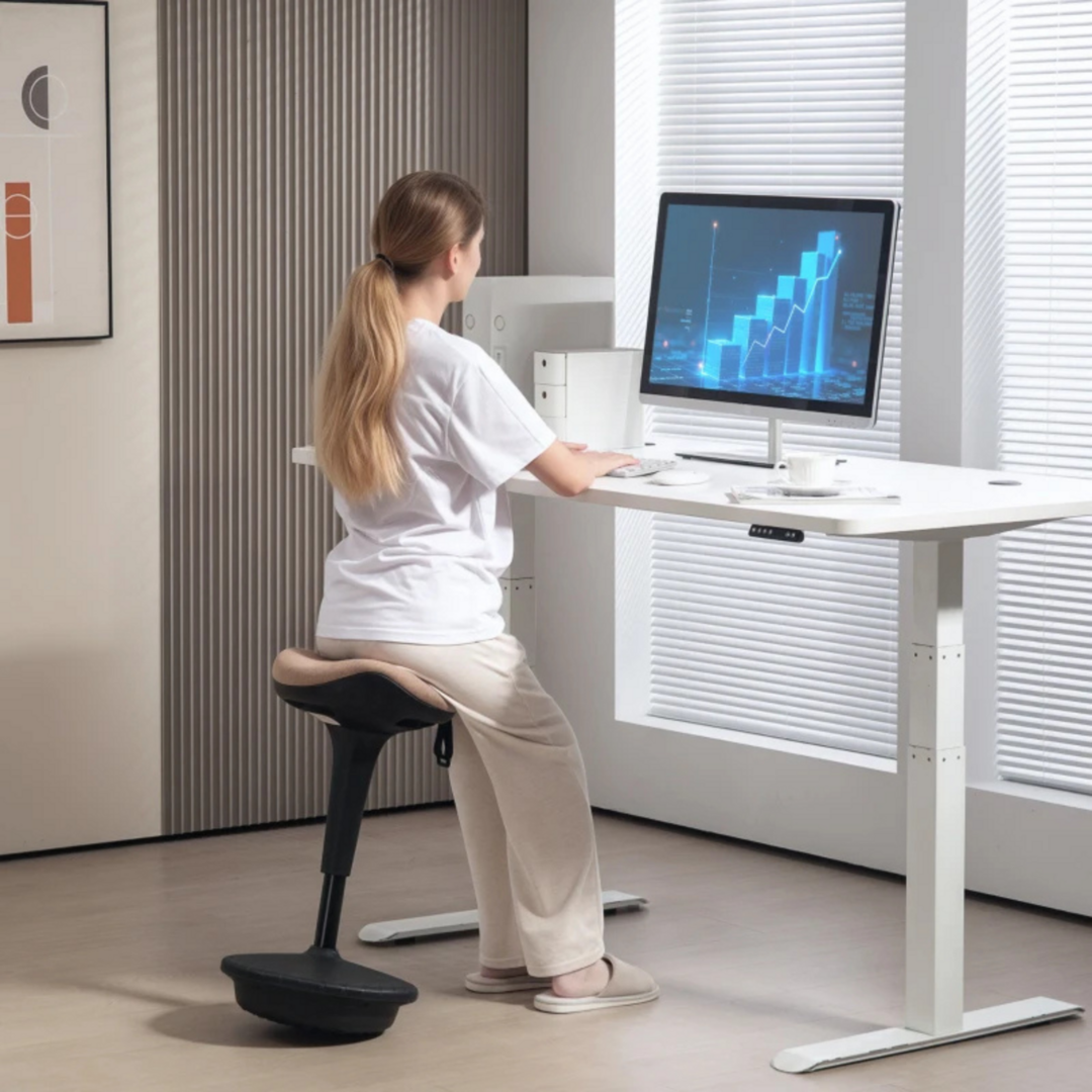 Ergonomische balanskruk verstelbare zadelkruk 34x34 cm bureaukruk