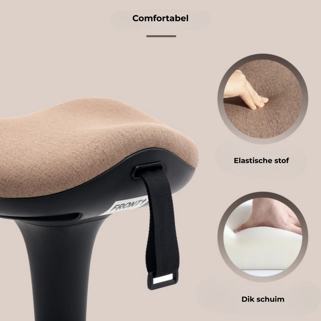 Ergonomische balanskruk verstelbare zadelkruk 34x34 cm bureaukruk