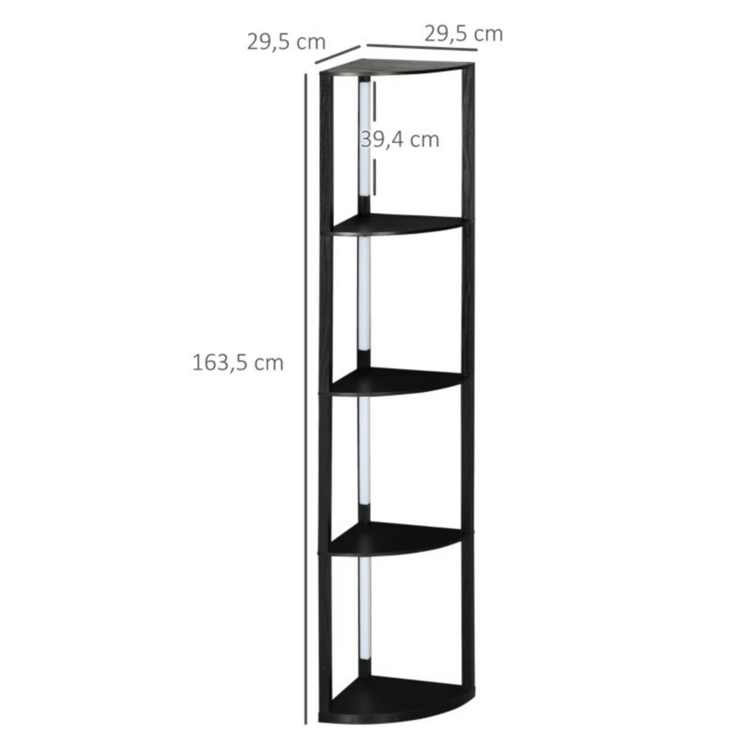vloerlamp dimbaar 41x30x164 cm zwarte LED vloerlamp dimbaar 41x30x164 cm stalamp met opbergruimte