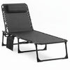 Opvouwbaar ligbed 58x189x33 cm, Zwart textileen en 120 kg draagkracht