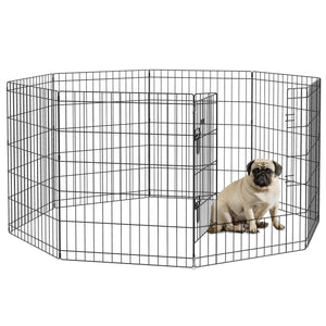 Puppyren XL van metaal – 76 cm hoog, 510 cm omtrek met stevige constructie en flexibele opstelling voor huisdieren Veilig en Flexibel Zenzee