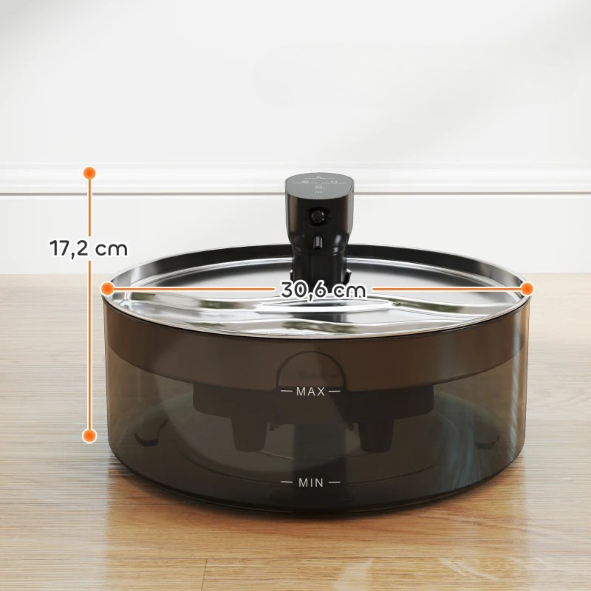 Honden- en kattenfontein 7 liter met stille pomp en led voor kat en hond